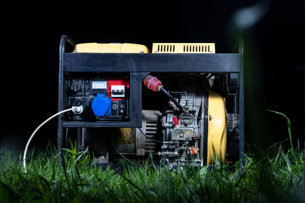 Street,lighting.,night.,the,generator,is,yellow.,generates,electricity.,used